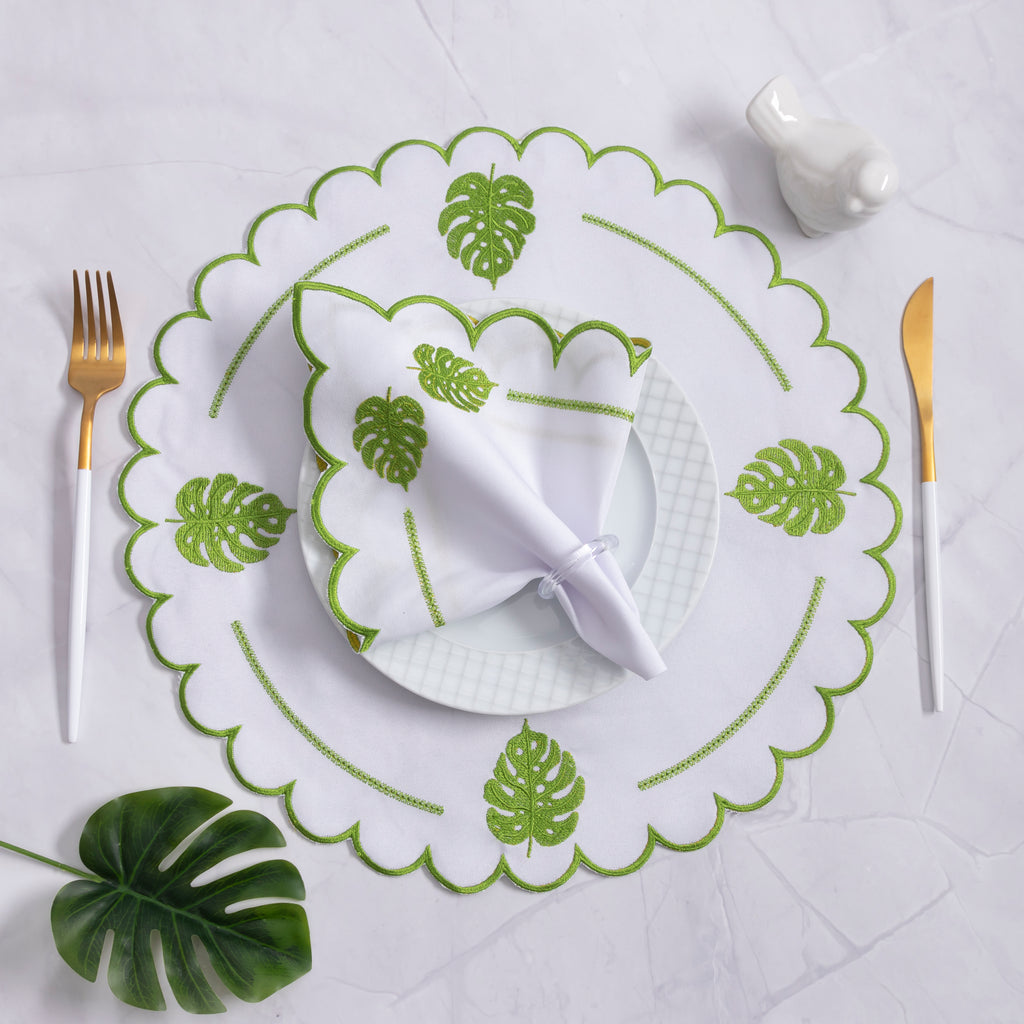 Jogo Americano Costela de Adão | Kit 12 Pçs 6 Lugares