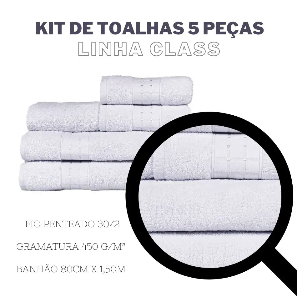 Jogo de Toalhas Class | 5 Peças