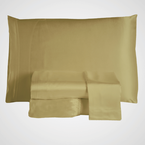 Jogo de Lençol Charmousse | Casal Padrão | 4 Peças | Dourado