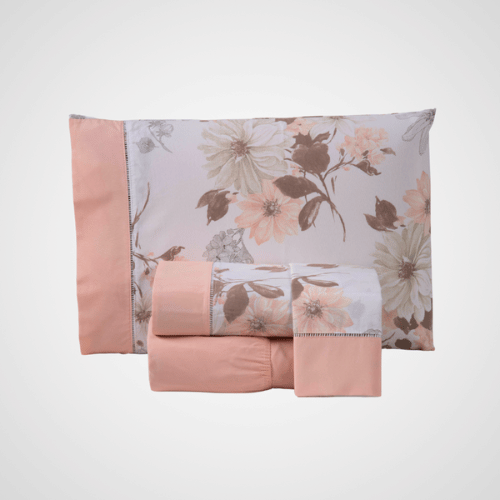 Jogo de Lençol Brisa Pêssego | Queen