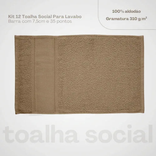 Toalha Social Rosier Cogumelo - Linhas & Lares