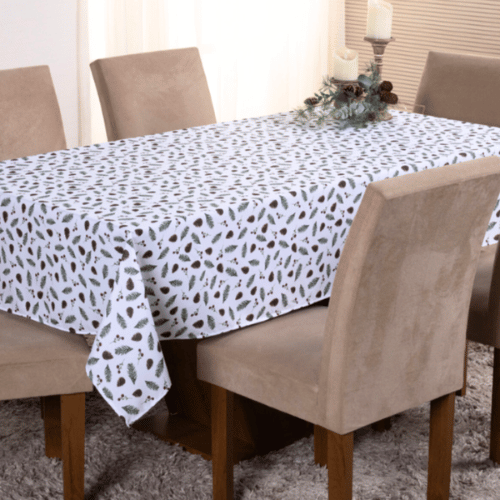 Toalha de Mesa Bosque Natalino | 4 à 8 Lugares