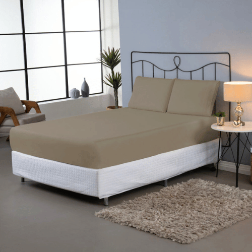 Jogo de Lençol Pure Day | Percal 180 Fios | Casal | Marrom