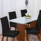 Capa para Cadeira Gel Flex | Kit com 6 | Preto