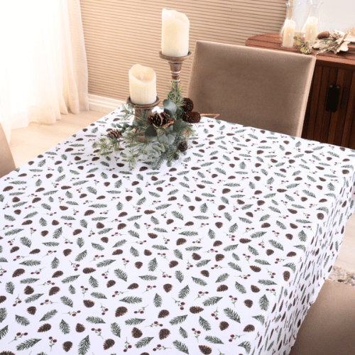 Toalha de Mesa Bosque Natalino | 4 à 8 Lugares