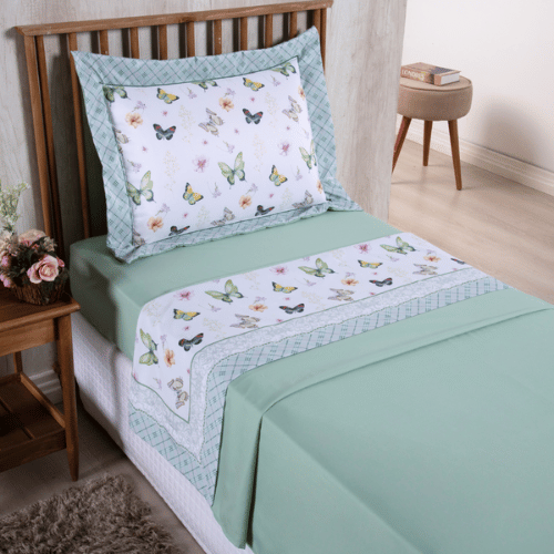 Jogo de Lençol Butterfly Bliss | 300 Fios