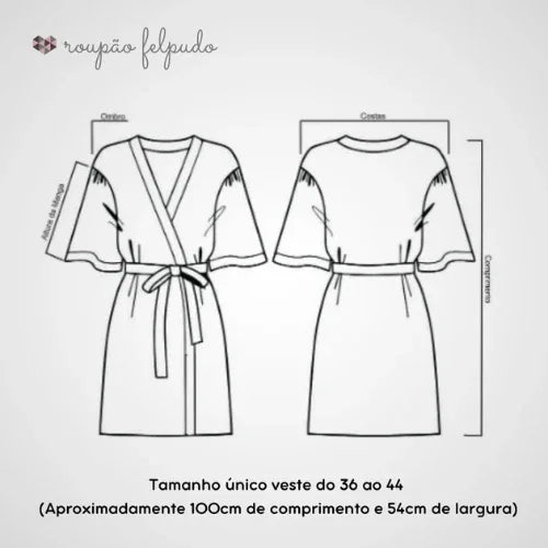 Roupão Comfort Touch Chumbo - Linhas & Lares