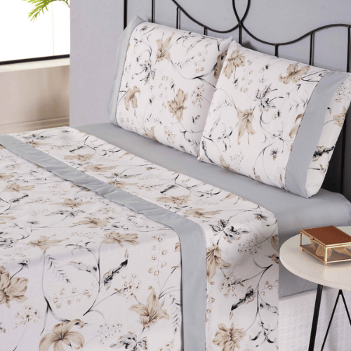 Jogo de Lençol Bosque Névoa | Casal