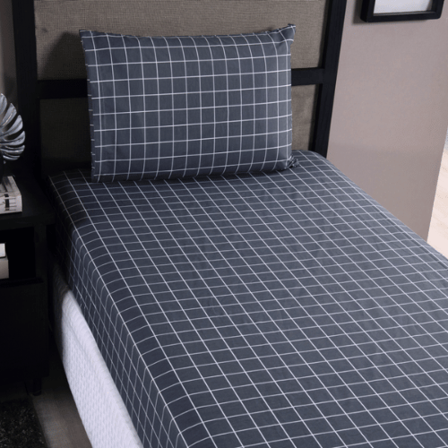 Jogo de Lençol Trama | 200 Fios | Solteiro | Grafite