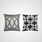 Par Capa de Almofada Grécia | Preto
