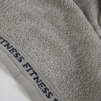 Kit Toalha Fitness SportFlex Grafite & Branco