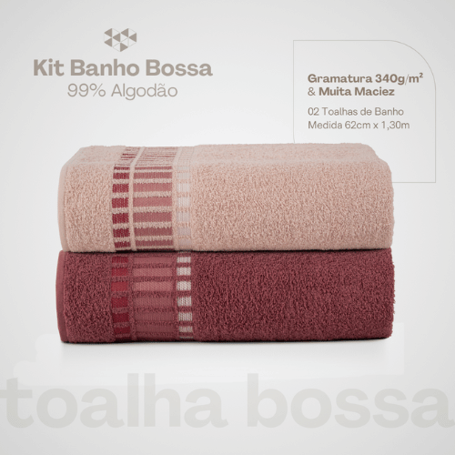 Kit Toalha de Banho Bossa Blush