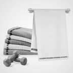 Kit Toalha Fitness SportFlex Grafite & Branco