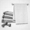 Kit 6 Toalhas Fitness SportFlex Grafite & Branco