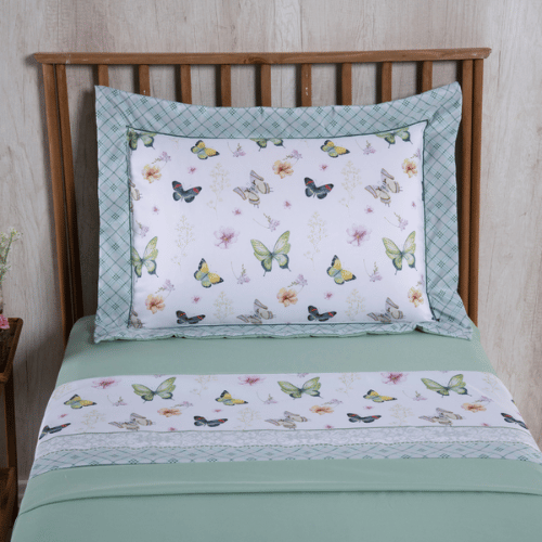 Jogo de Lençol Butterfly Bliss | 300 Fios