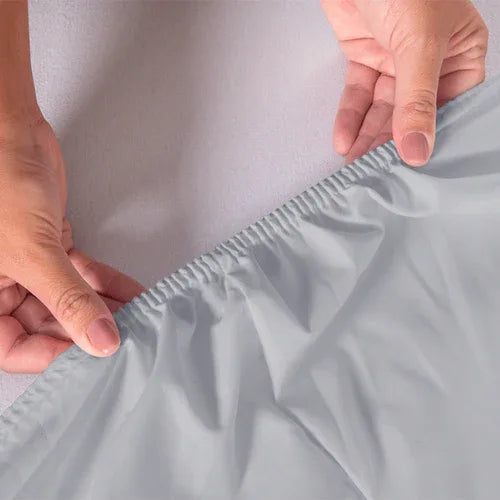 Jogo de Lençol 4 Pçs Ponto Palito | 300 Fios | Casal Padrão | Cinza - Linhas & Lares