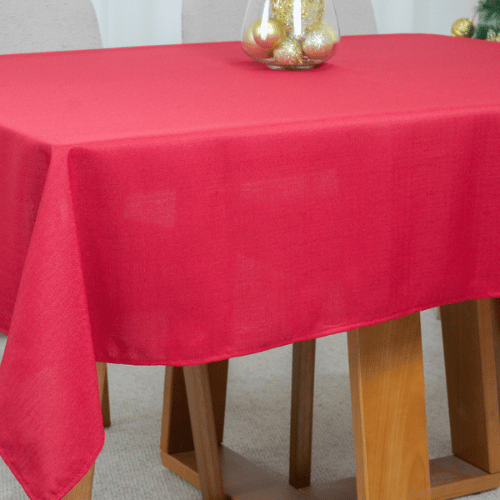 Toalha de Mesa Classic Noel | Vermelha | 4 à 8 Lugares