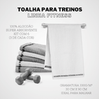 Kit Toalha Fitness SportFlex Grafite & Branco