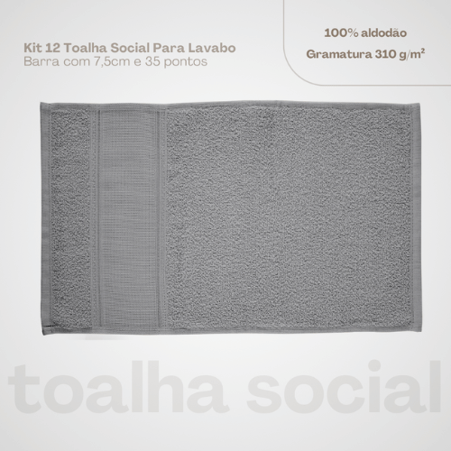 Toalha Social Rosier Steel