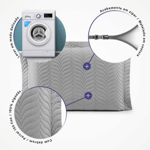 Porta Travesseiro Marbella | Cinza