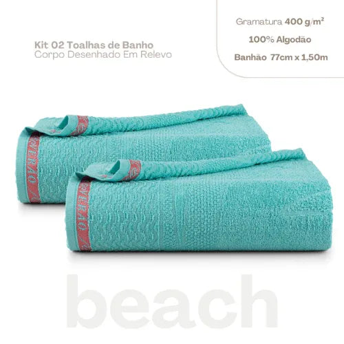 Duo Toalha Praia e Piscina Beach Oceano - Linhas & Lares