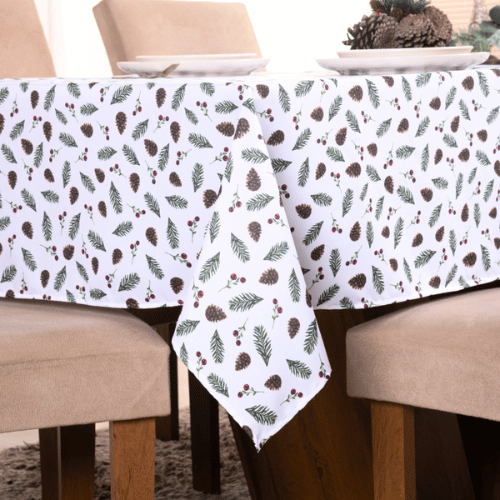 Toalha de Mesa Bosque Natalino | 4 à 8 Lugares