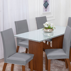 Capa para Cadeira Gel Flex | Kit com 6 | Cinza