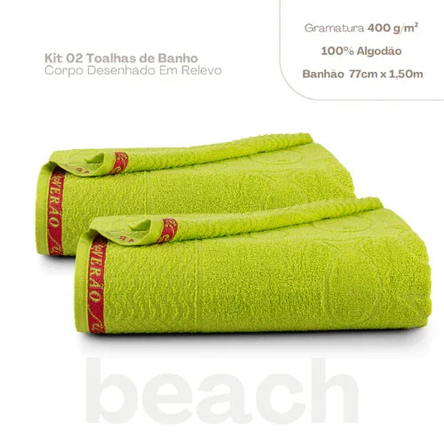 Duo Toalha Praia e Piscina Beach Oliva - Linhas & Lares