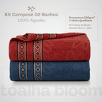 Kit Toalha de Banho Bloom Rubi e Boreal