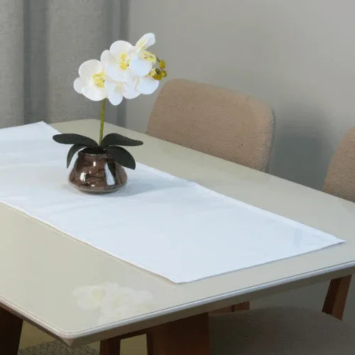 Trilho Caminho de Mesa Nuance | Branco - Linhas & Lares