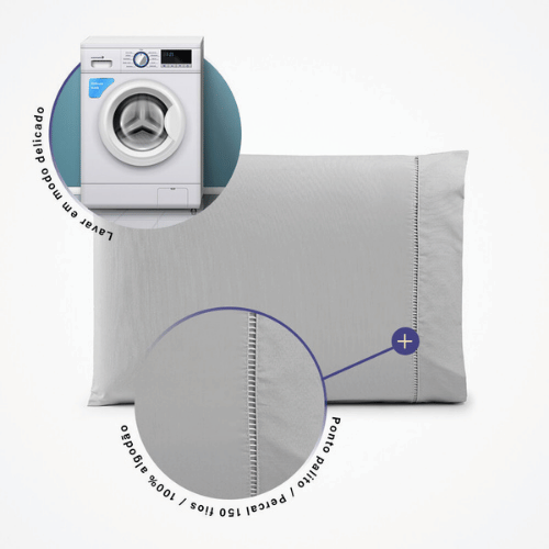 Par de Fronhas Marbella | Cinza