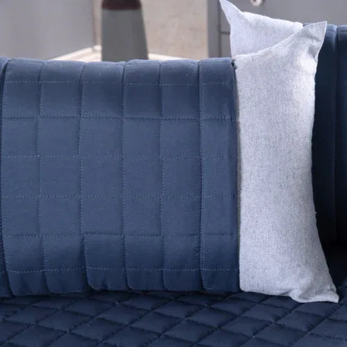 Kit Peseira Copacabana Índigo | Casal Padrão & Queen - Linhas & Lares