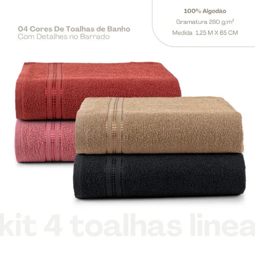 Combo Toalha de Banho Línea - Linhas & Lares