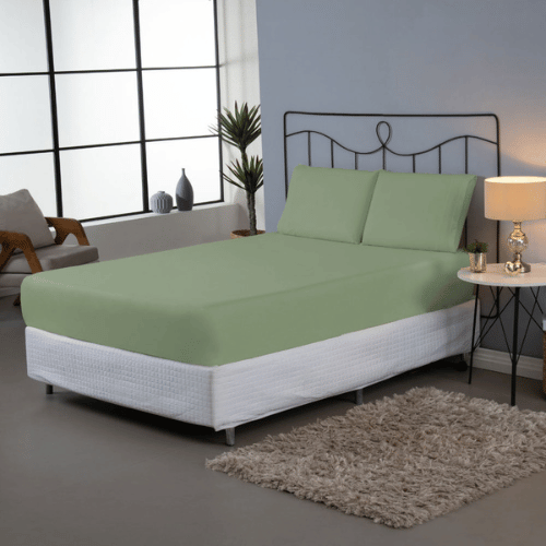 Jogo de Lençol Pure Day | Percal 180 Fios | Queen | Verde