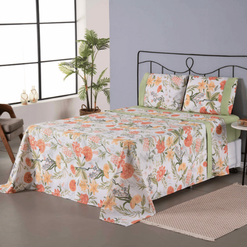 Jogo de Lençol Folhas de Verona | Queen