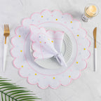 Jogo Americano Poá | Rosa | Kit 12 Pçs 6 Lugares