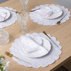 Jogo Americano Poá | Rosa | Kit 12 Pçs 6 Lugares