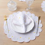 Jogo Americano Poá | Rosa | Kit 12 Pçs 6 Lugares