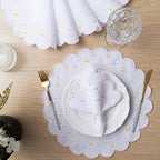 Jogo Americano Poá | Rosa | Kit 12 Pçs 6 Lugares