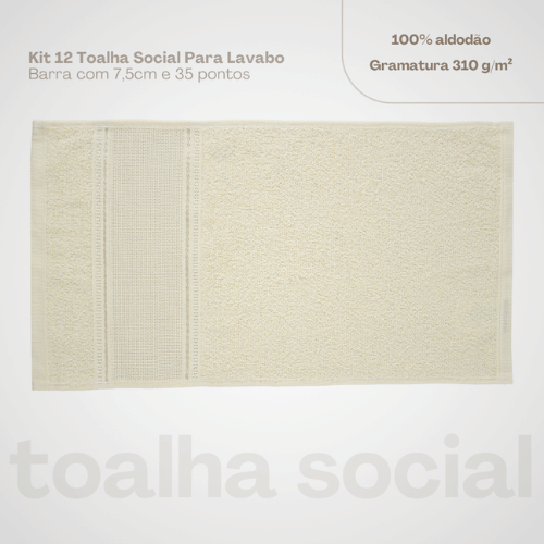 Toalha Social Rosier Baunilha
