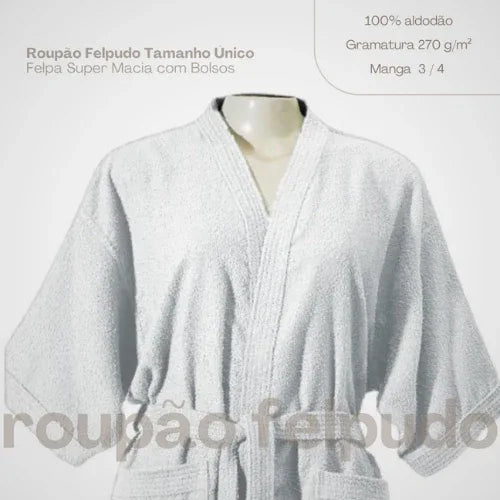 Roupão Comfort Touch Neve - Linhas & Lares