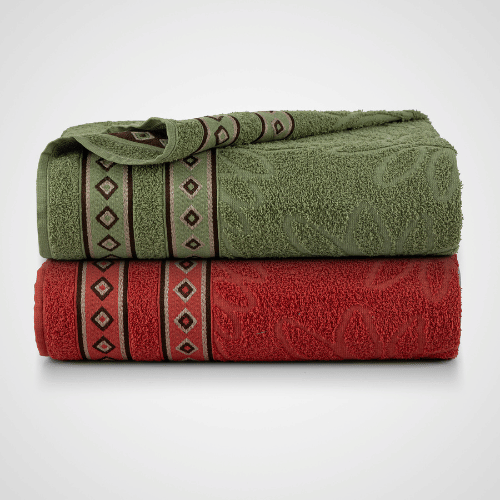 Kit Toalha de Banho Bloom Jade e Rubi