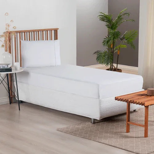 Jogo de Lençol Simples 2 Pçs com Elástico | 300 Fios | Solteiro | Branco - Linhas & Lares