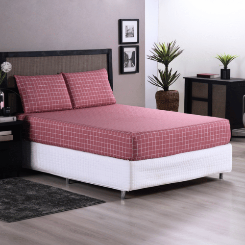 Jogo de Lençol Trama | 200 Fios | Casal | Magenta