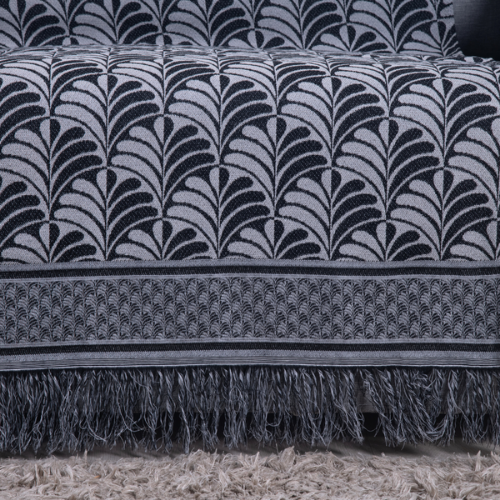 Manta Tessela | Preto Palmeira