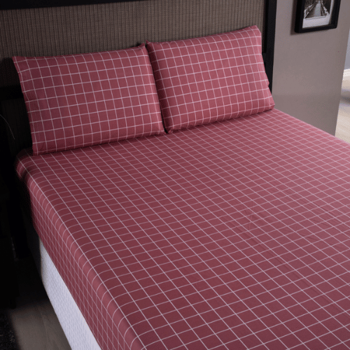 Jogo de Lençol Trama | 200 Fios | Queen | Magenta