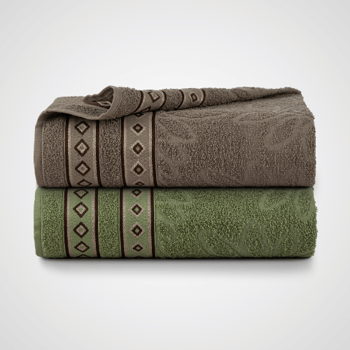 Kit Toalha de Banho Bloom Terra e Jade