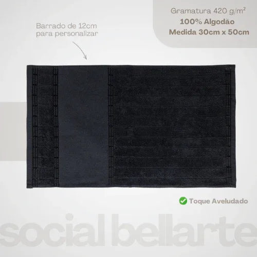 Kit Toalha de Lavabo Bellarte | Onix, Carmim e Oceano - Linhas & Lares