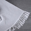 Manta para Cama/Sofá/Poltrona Grid Jacquard | Cinza - Linhas & Lares