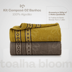 Kit Toalha de Banho Bloom Sol e Terra
